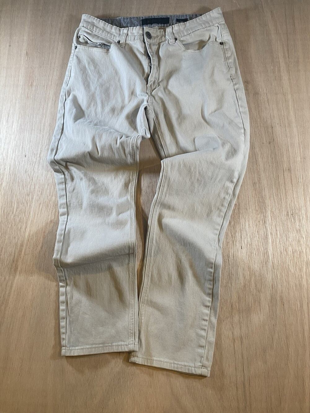 Vintage Genes 1891 Slim Chino Pants Mens Size 32 Five Pocket Twill in Beige